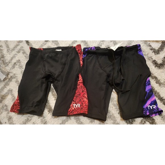 TYR Swim Tyr Youth Boy Durafast Jammer Swim Black Multi Size 22 Lot